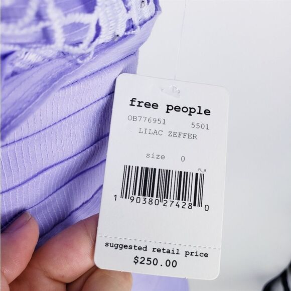 Free People We Go Together Embroidered Dress In Lilac Purple - Picture 10 of 12